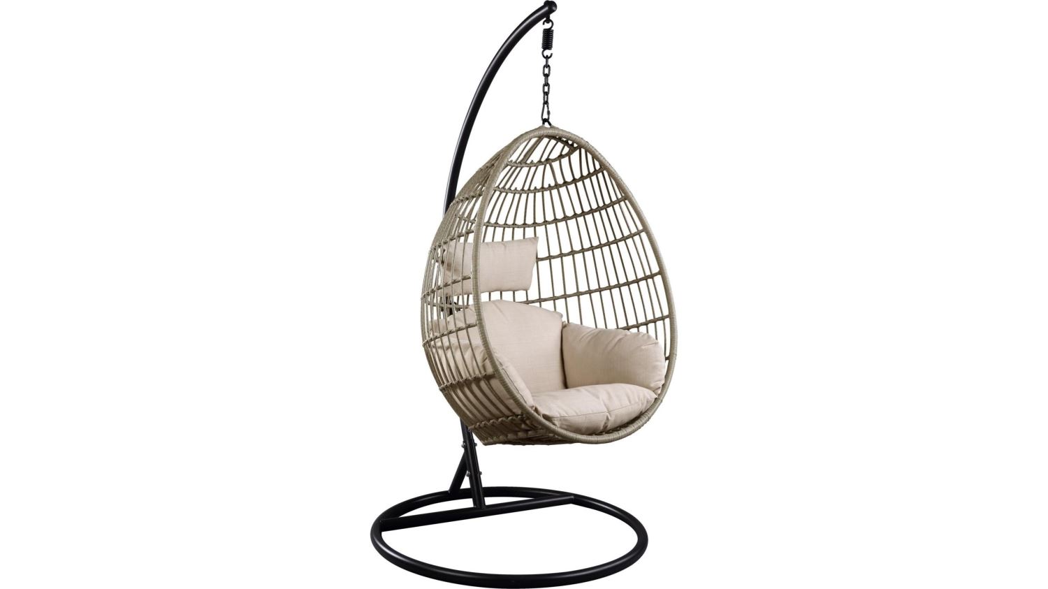 Alonsa Outdoor Swing Chair - Beige/Light Brown