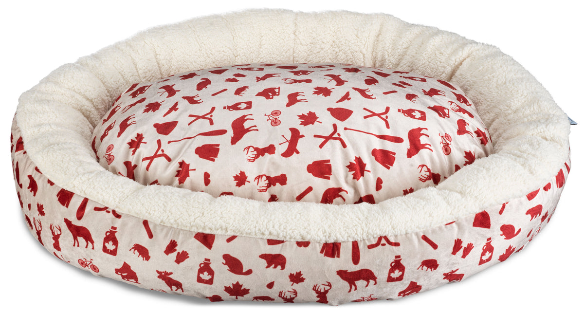 Donut Pet Bed Medium - Cottage Red