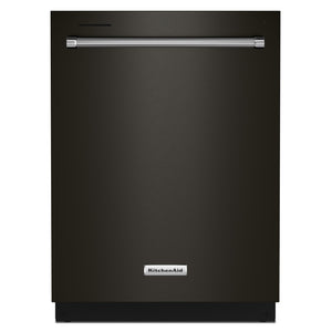 KitchenAid® 24" Black Stainless Dishwasher with Towel Bar Handle - KDTM404KBS