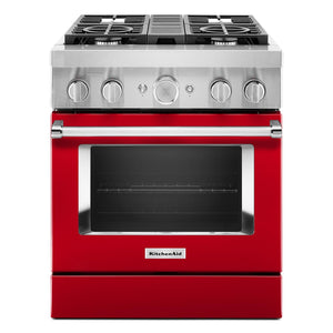 KitchenAid® Passion Red Smart Freestanding Dual Fuel Range (4.1 Cu. Ft.) - KFDC500JPA