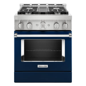 KitchenAid® Ink Blue Smart Freestanding Gas Range (4.1 Cu. Ft.) - KFGC500JIB
