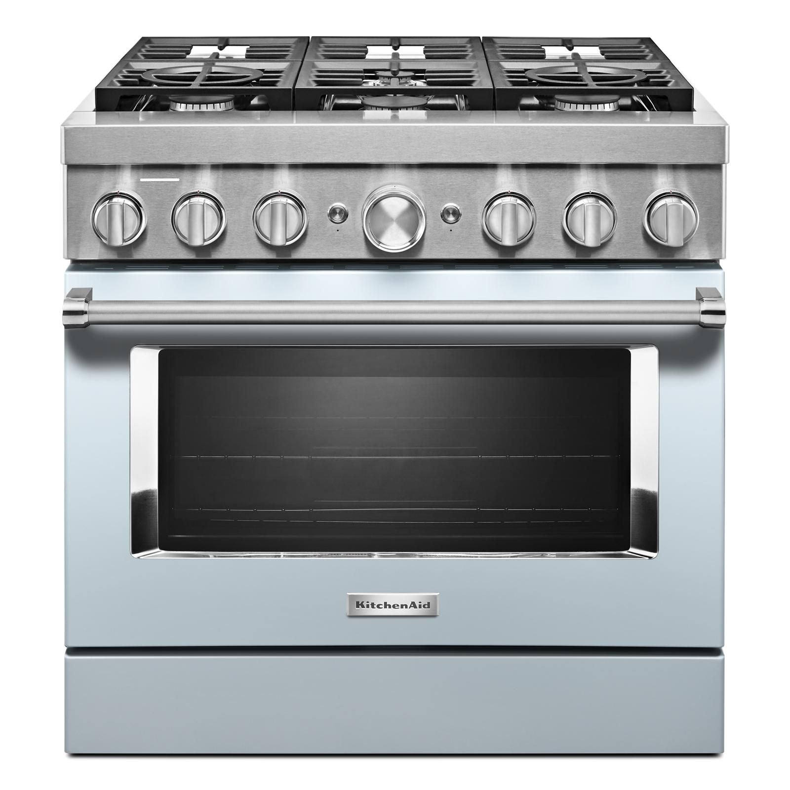 KitchenAid® Misty Blue Smart Freestanding Dual Fuel Range (5.1 Cu. Ft.) - KFDC506JMB