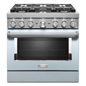KitchenAid® Misty Blue Smart Freestanding Dual Fuel Range (5.1 Cu. Ft.) - KFDC506JMB