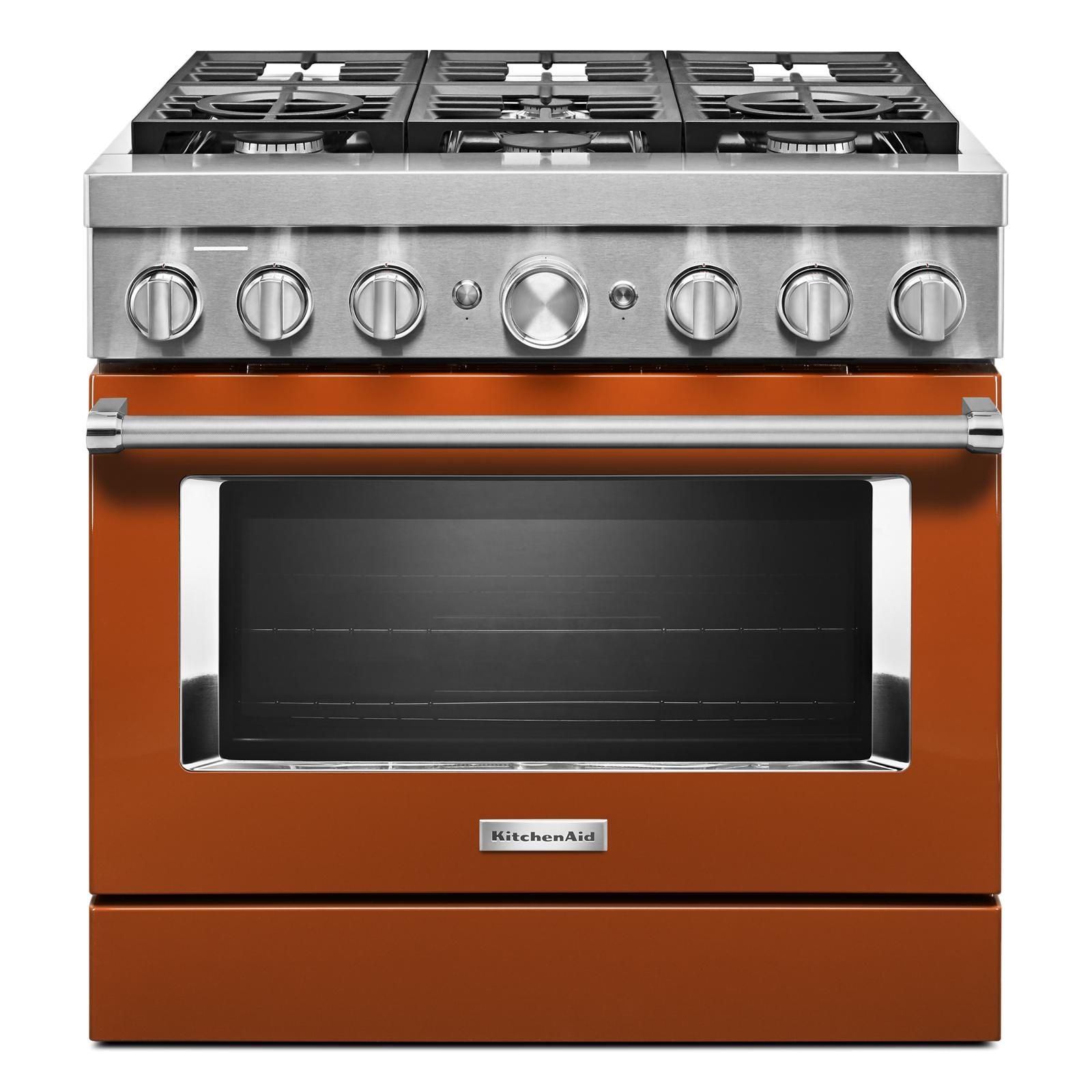 KitchenAid Scorched Orange Dual Fuel Smart Freestanding Range (5.1 Cu. Ft.) - KFDC506JSC
