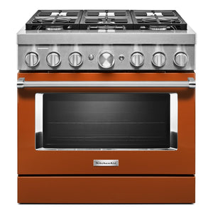 KitchenAid Scorched Orange Dual Fuel Smart Freestanding Range (5.1 Cu. Ft.) - KFDC506JSC