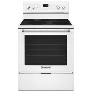 KitchenAid White Electric Convection Range (6.4 Cu.Ft.) - YKFEG500EWH