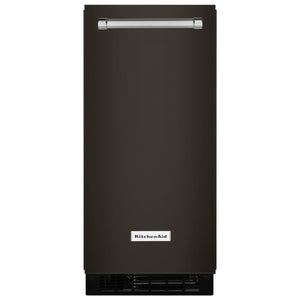 KitchenAid Black Stainless Steel with PrintShield 15" Automatic Ice Maker - KUIX535HBS
