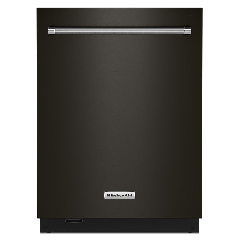 KitchenAid® Black Stainless 24" Dishwasher with Towel Bar Handle
