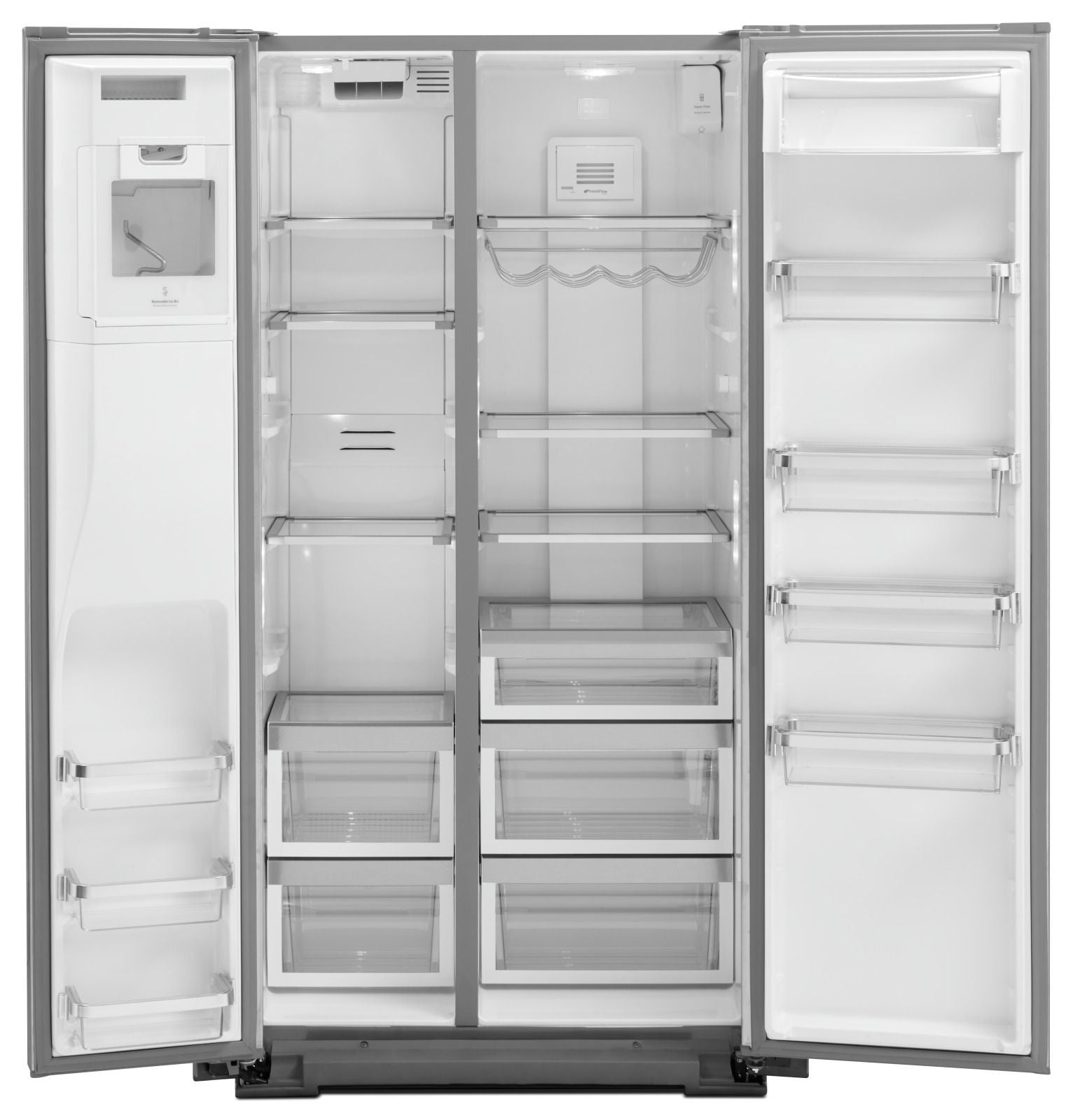 KitchenAid Black Stainless Side-by-Side Refrigerator (24.8 Cu.Ft.) - KRSF705HBS