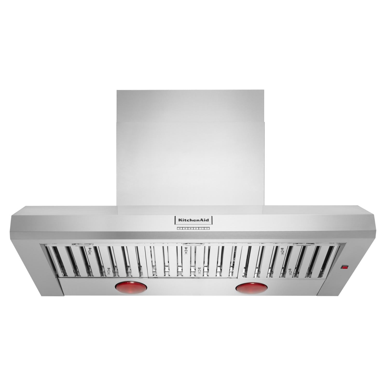 KitchenAid Stainless Steel 48" Commercial-Style 585-1170 CFM Wall-Mount Canopy Range Hood without motor - KVWC958KSS