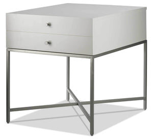 Delaney End Table - White