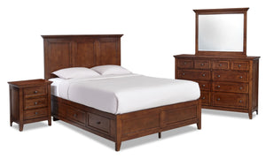 San Mateo 6-Piece Queen Storage Bedroom Package - Tuscan