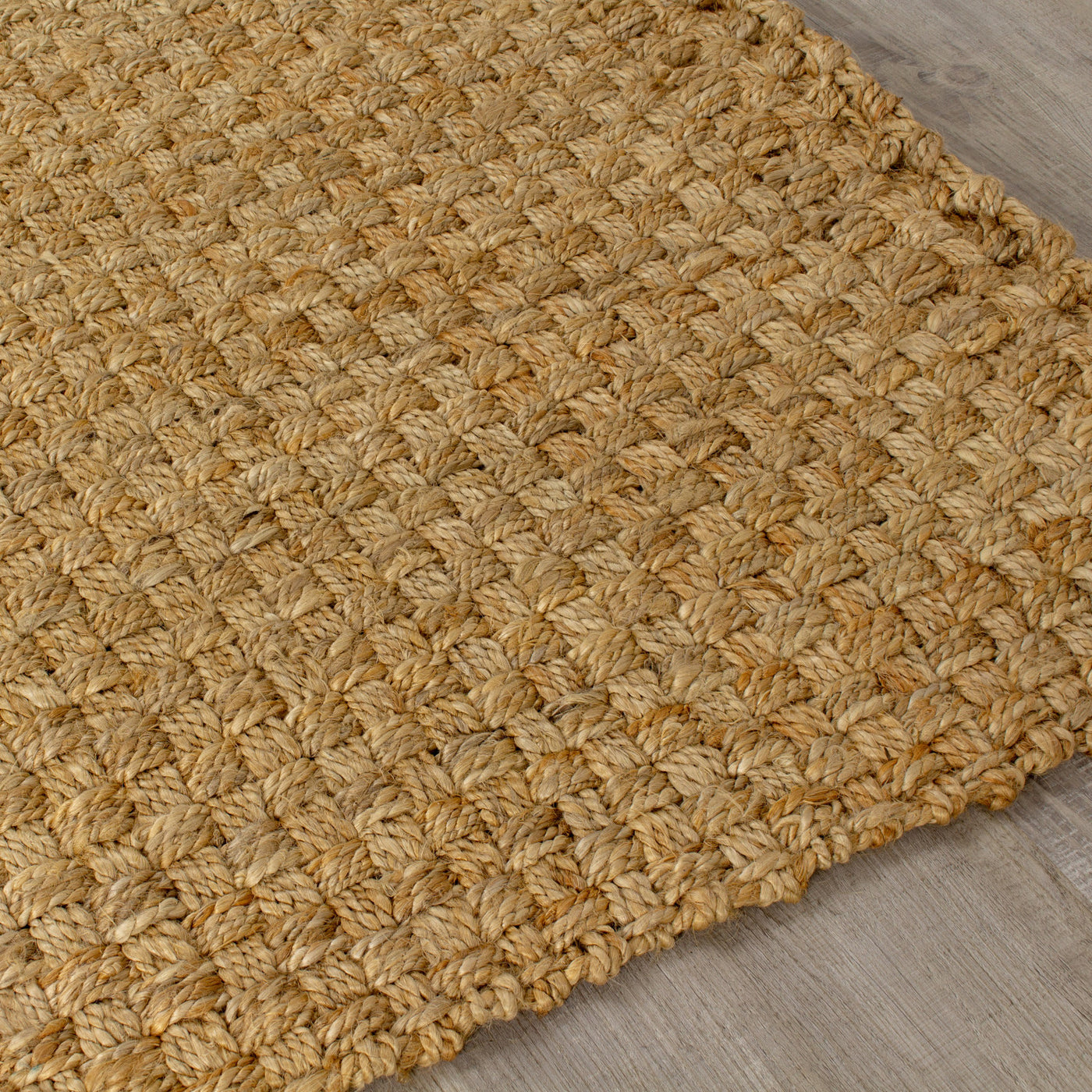 Jute 5'3" X 7'7" Basketweave Rug - Beige Area Rug