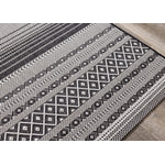 Jango 7'10" X 10'6" Indoor/Outdoor Tribal Rug - Grey Black Area Rug