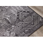 Jango 5'3" X 7'4" Indoor/Outdoor Geometric Rug - Grey Black  Area Rug