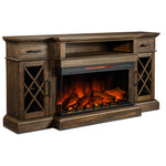 Hamilton 70" Fireplace TV Stand - Brown