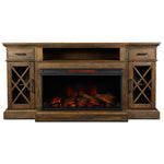 Hamilton Fireplace TV Stand - Brown