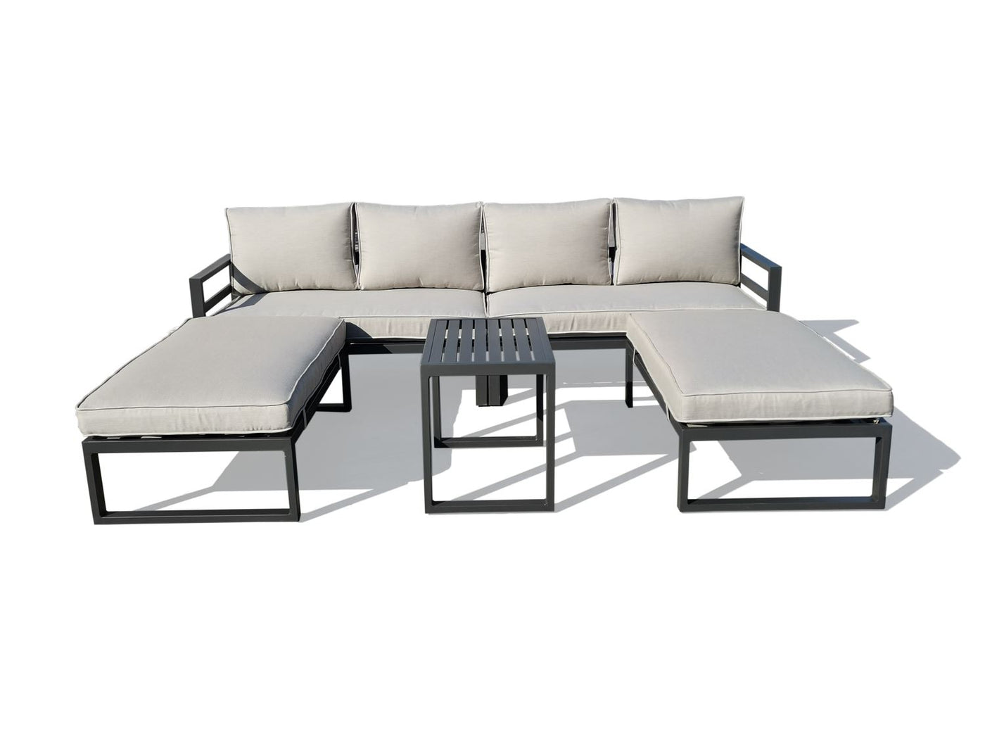 Endless Shores 5-Piece Modular Outdoor Conversation Set - Beige