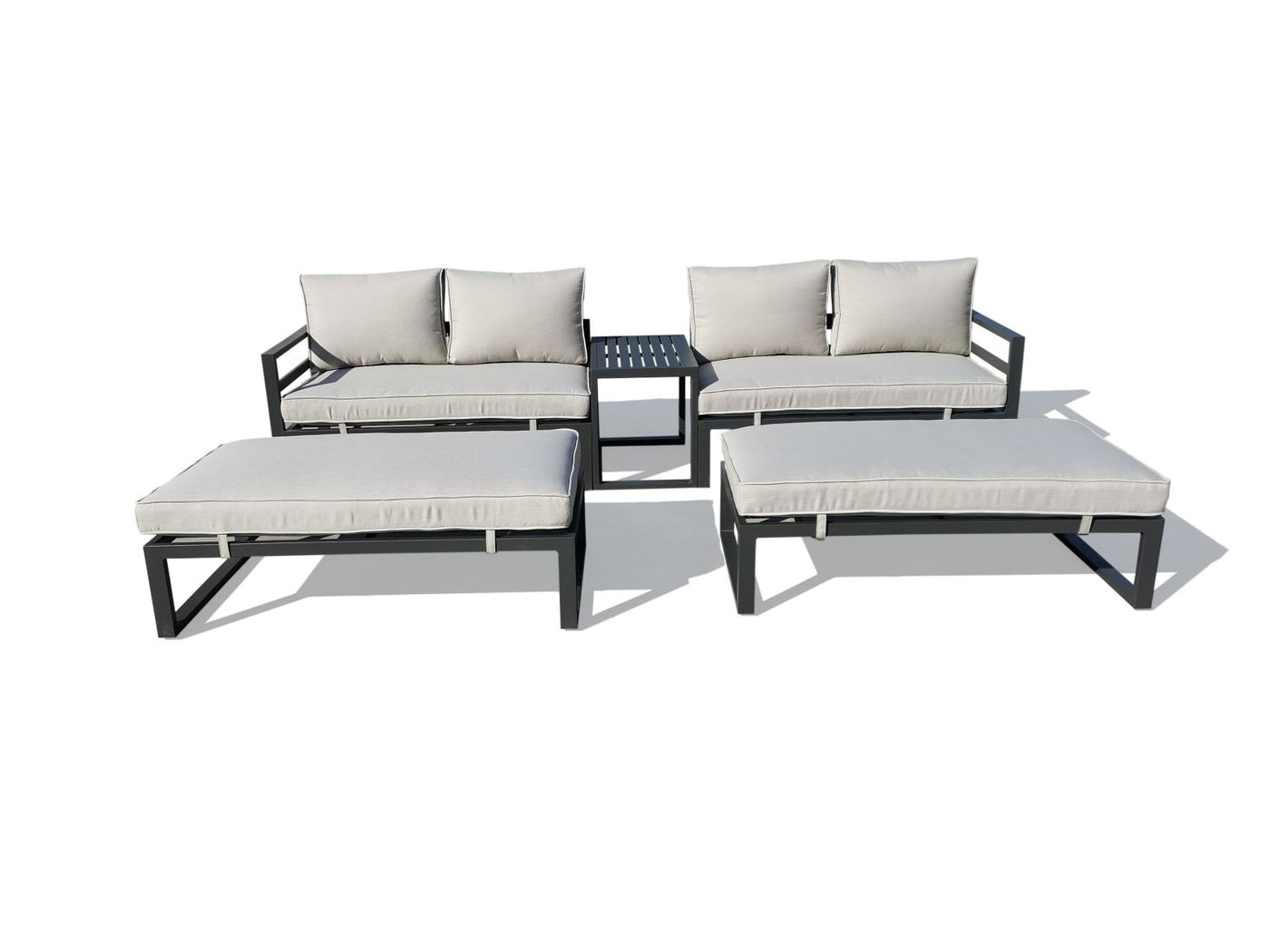 Endless Shores 5-Piece Modular Outdoor Conversation Set - Beige