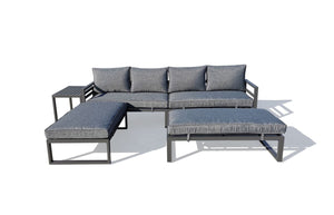 Endless Shores 5-Piece Modular Outdoor Conversation Set - Grey