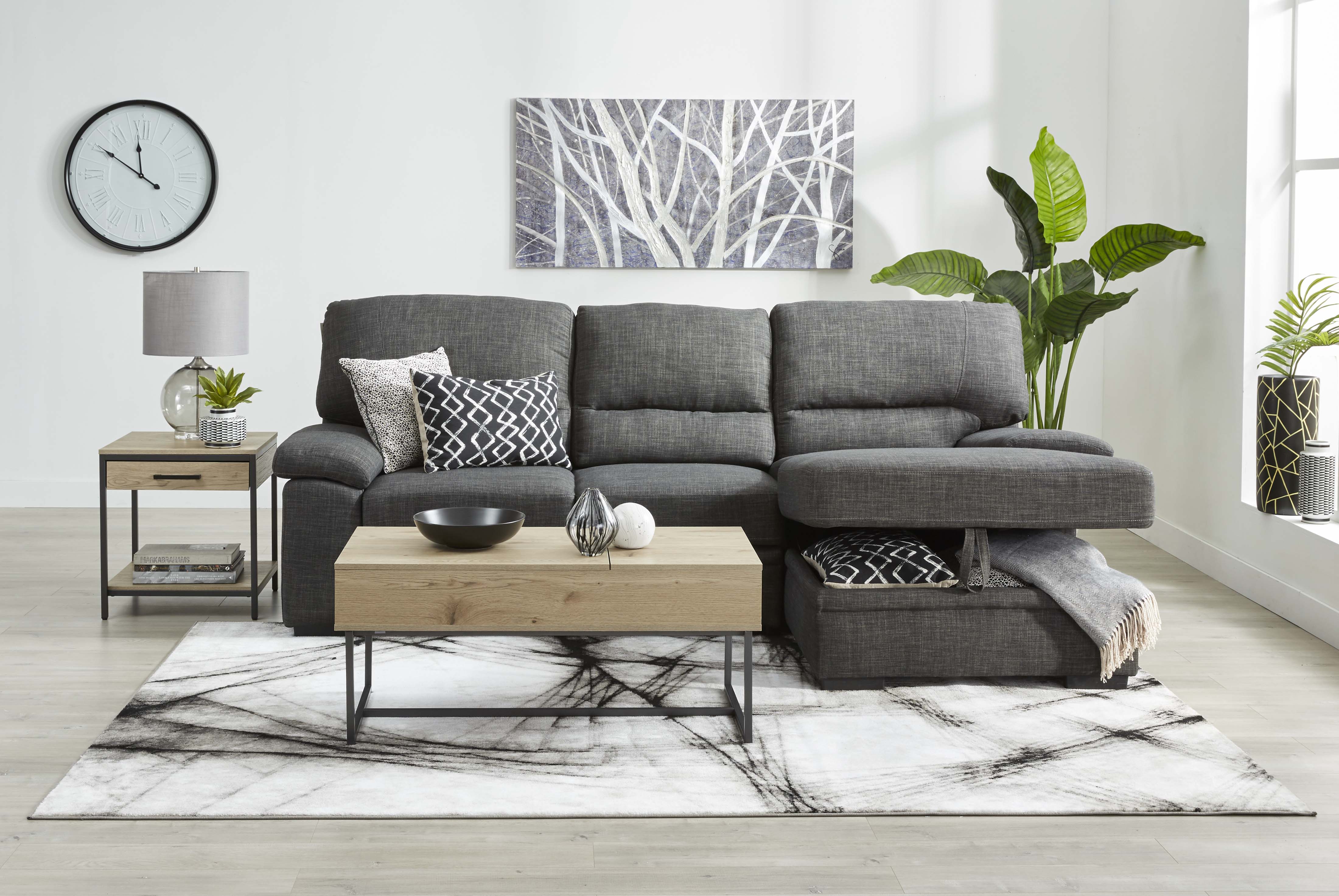 Tessaro Pop-Up Sofa Bed - Charcoal