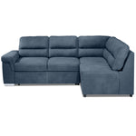 Simone 3-Piece Sectional with Left-Facing Pop-Up Bed - Blue
