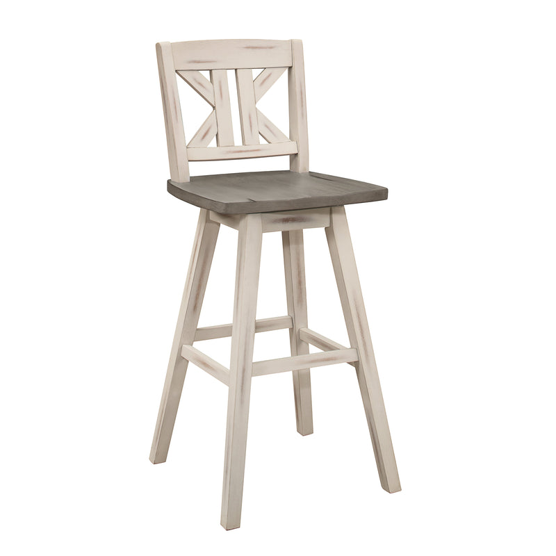 Willie Bar Height Stool White, Grey Leon's