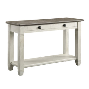 Harold Sofa Table - Antique White and Brown