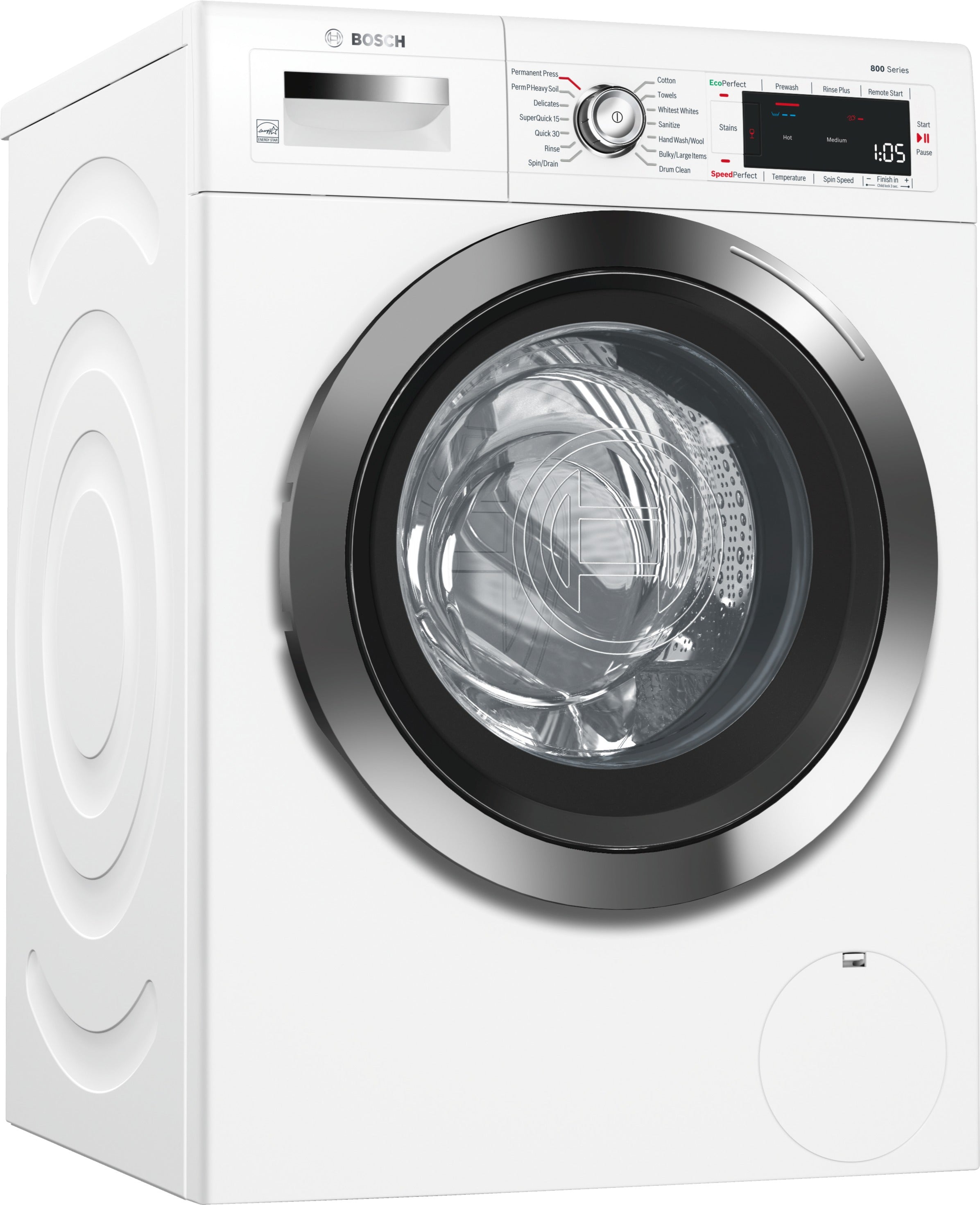 Bosch White 800 Series 24" Compact Washer (2.2 Cu.Ft) - WAW285H2UC