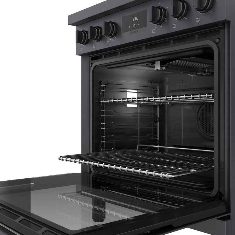 Bosch 30 Industrial Style Gas Range Black Stainless Steel - HGS8045UC |  Leon's
