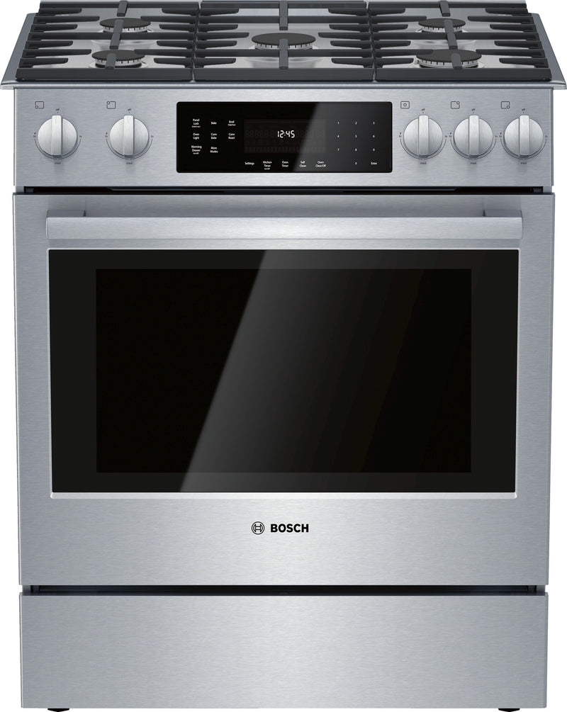 Bosch 30" Stainless Steel Full Gas SlideIn Range HGI8056UC Leon's