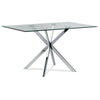 Darron Dining Table - Glass, Chrome