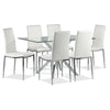 Darron 7-Piece Dining Table Set - White