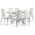 Darron 7-Piece Dining Table Set - White