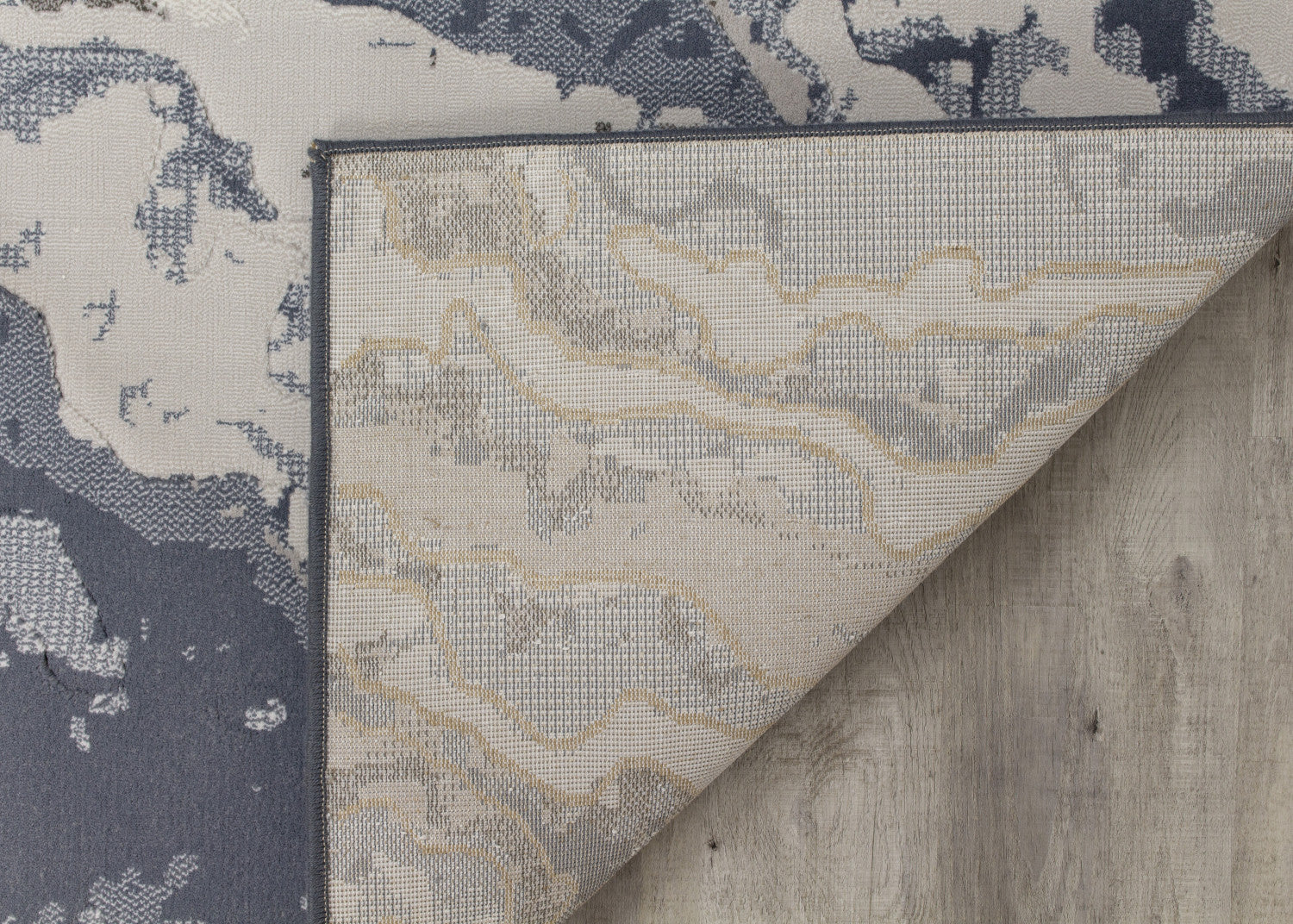 Intrepid 5'3" X 7'7" Rushing Water Rug - Blue Cream Area Rug