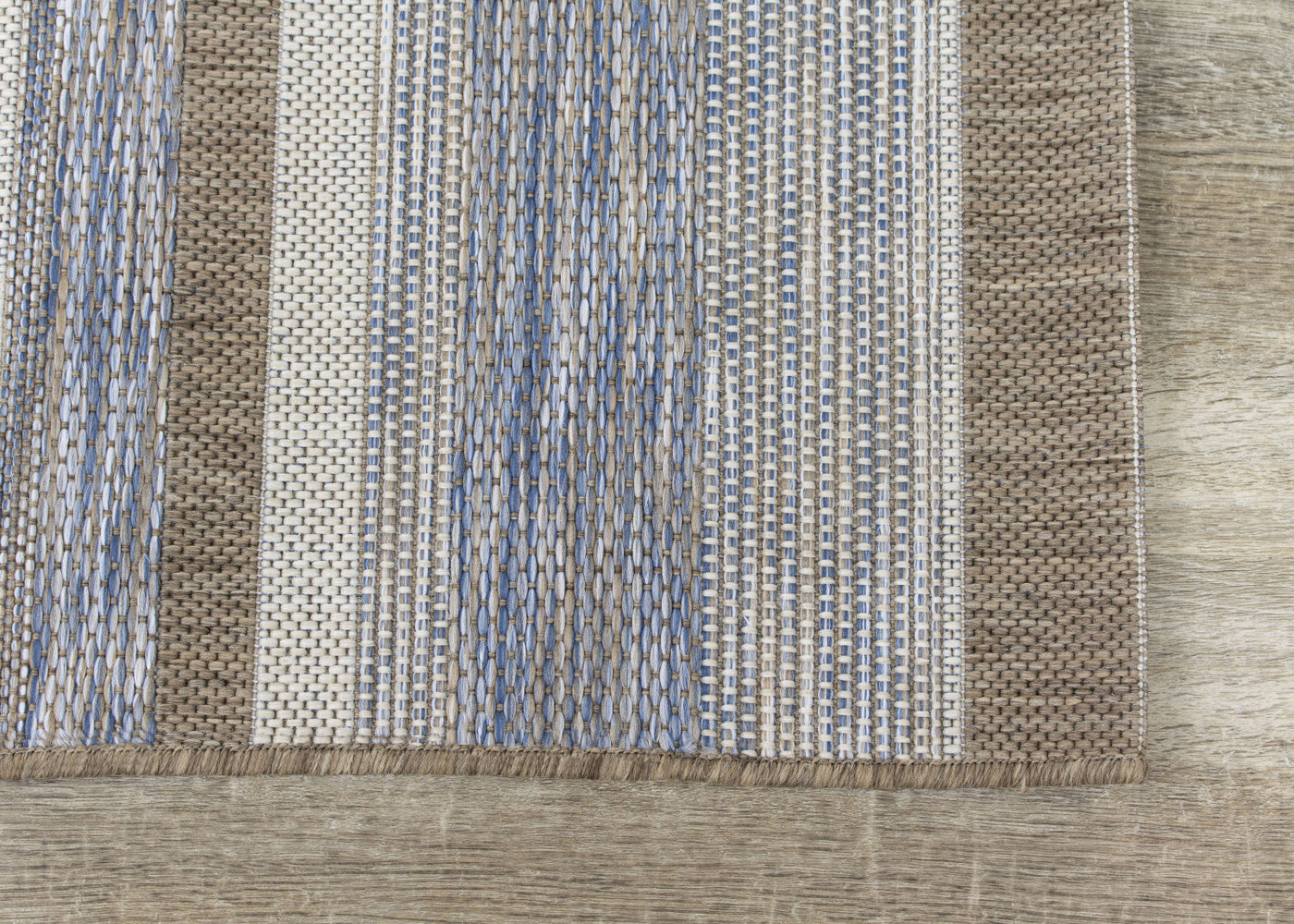 Euclid 3'11" X 5'7" Indoor/Outdoor Banded Rug - Grey Brown Area Rug