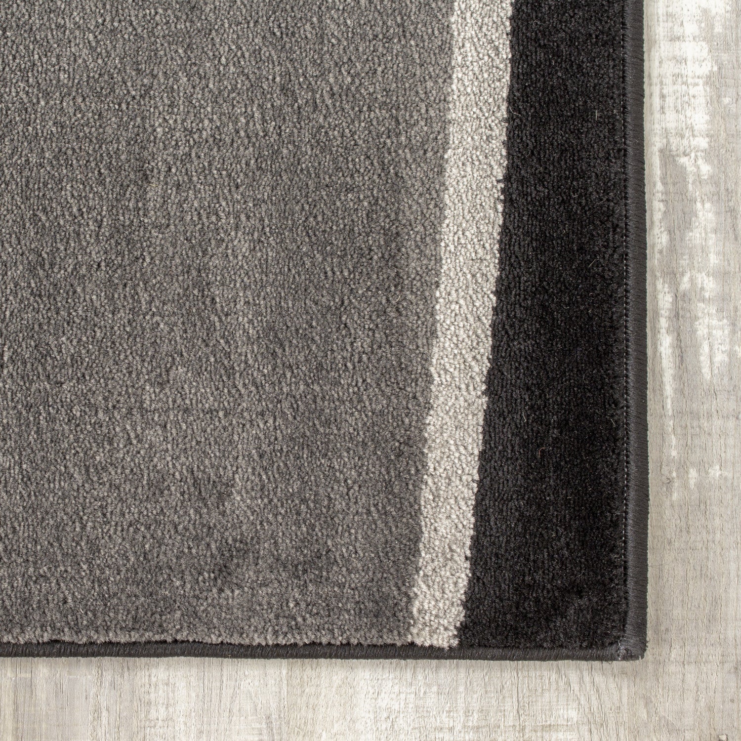 Paladin 6'7" X 9'6" Drifts Rug - Black Grey Area Rug