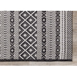 Jango 7'10" X 10'6" Indoor/Outdoor Tribal Rug - Grey Black Area Rug