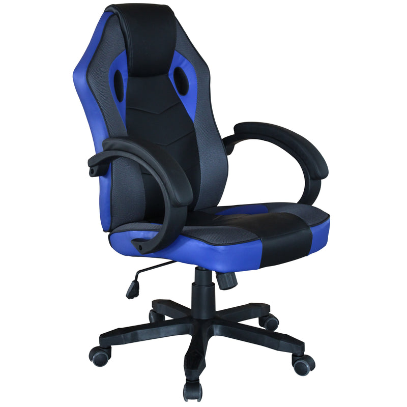Carter Office Chair Blue and Black Leon s