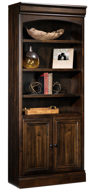 Palomar Bookcase with Doors - Espresso Charcoal