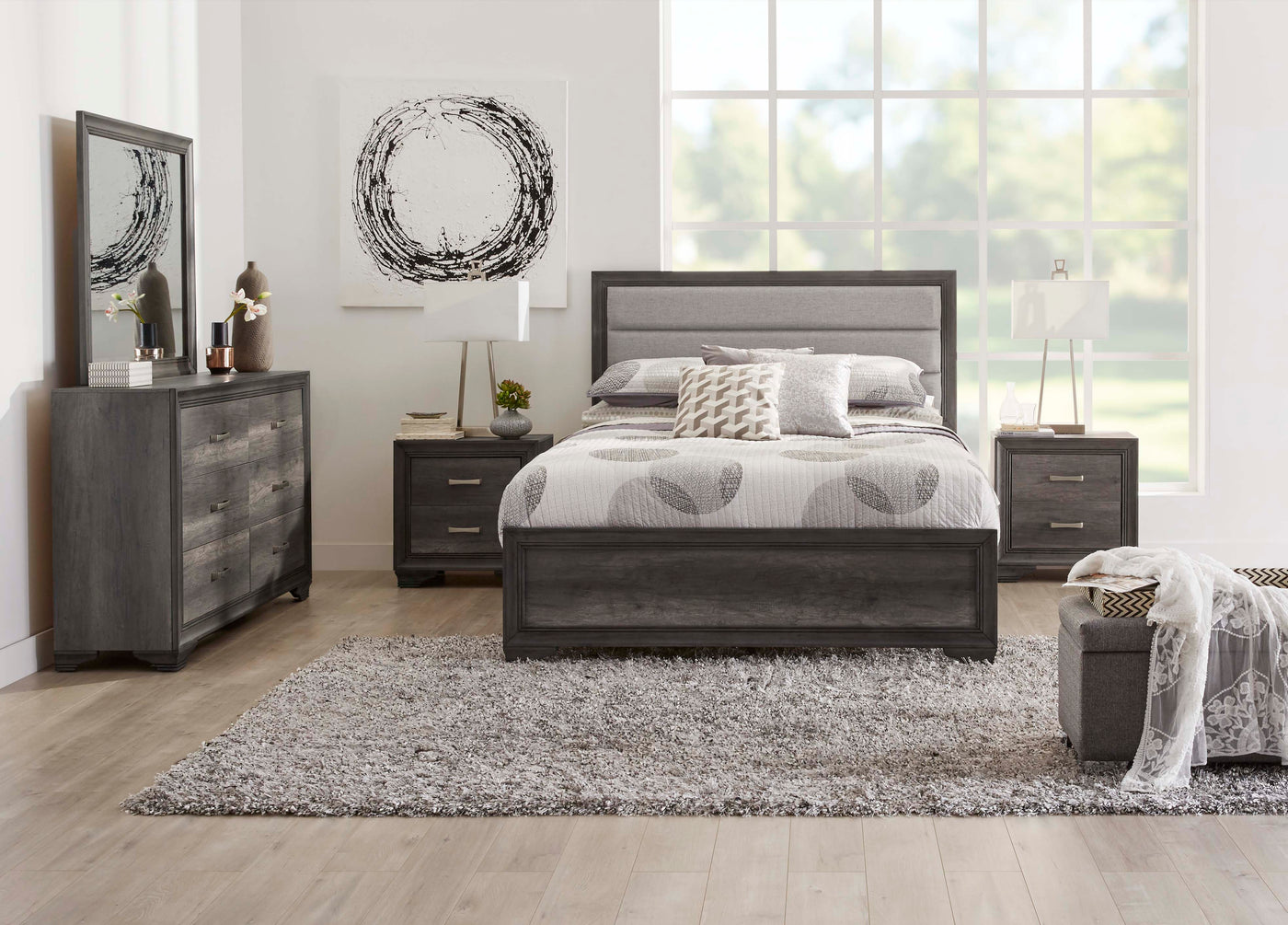 Sophie 6-Piece Queen Bedroom Package - Weathered Grey