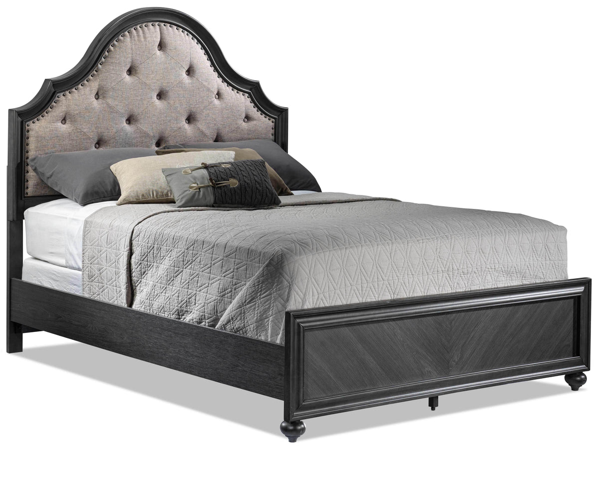 Spencer King Bed - Grey
