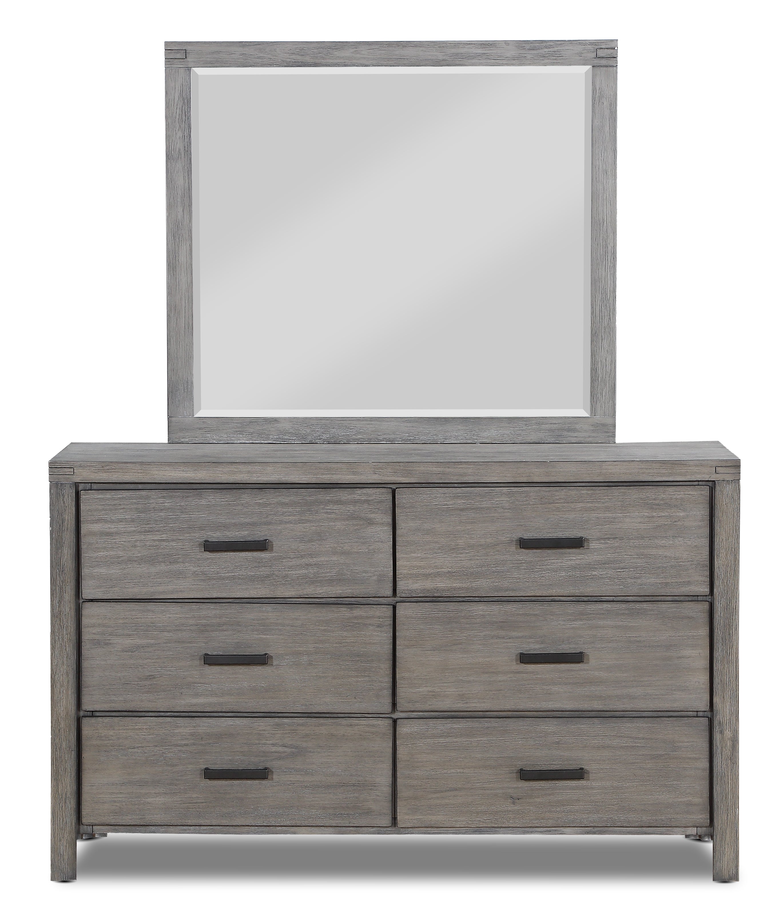 Copeland 6-Drawer Dresser - Wire-Brushed Grey