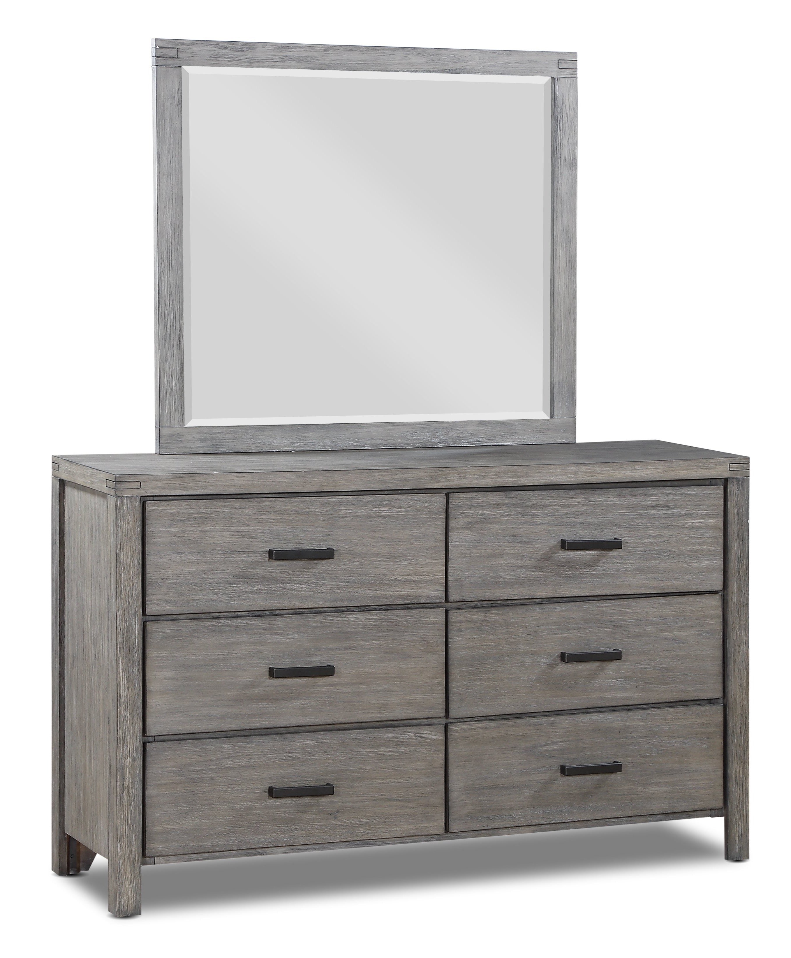 Copeland 6-Drawer Dresser - Wire-Brushed Grey