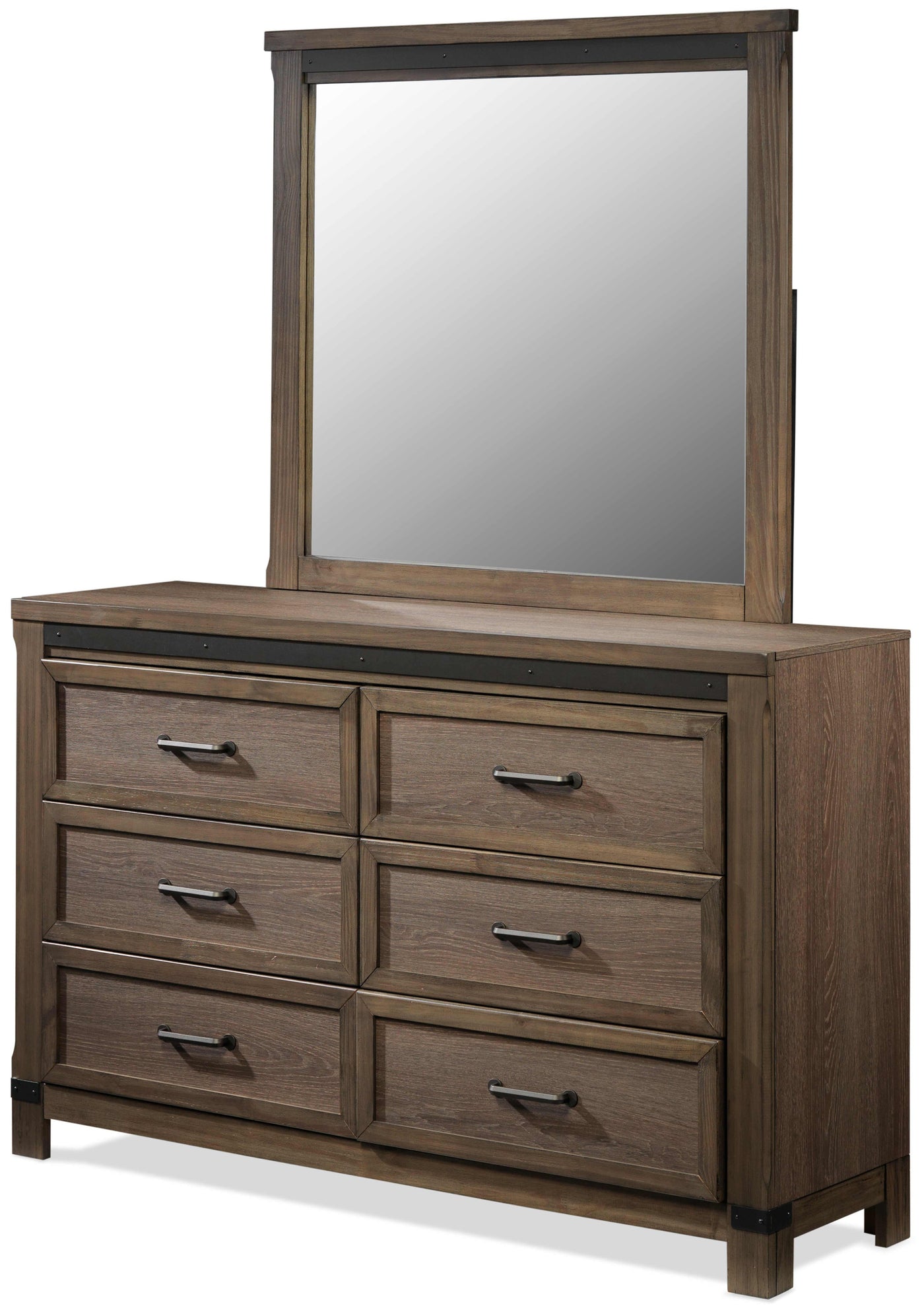 Rossco 6-Piece Queen Storage Bedroom Package - Rustic Oak