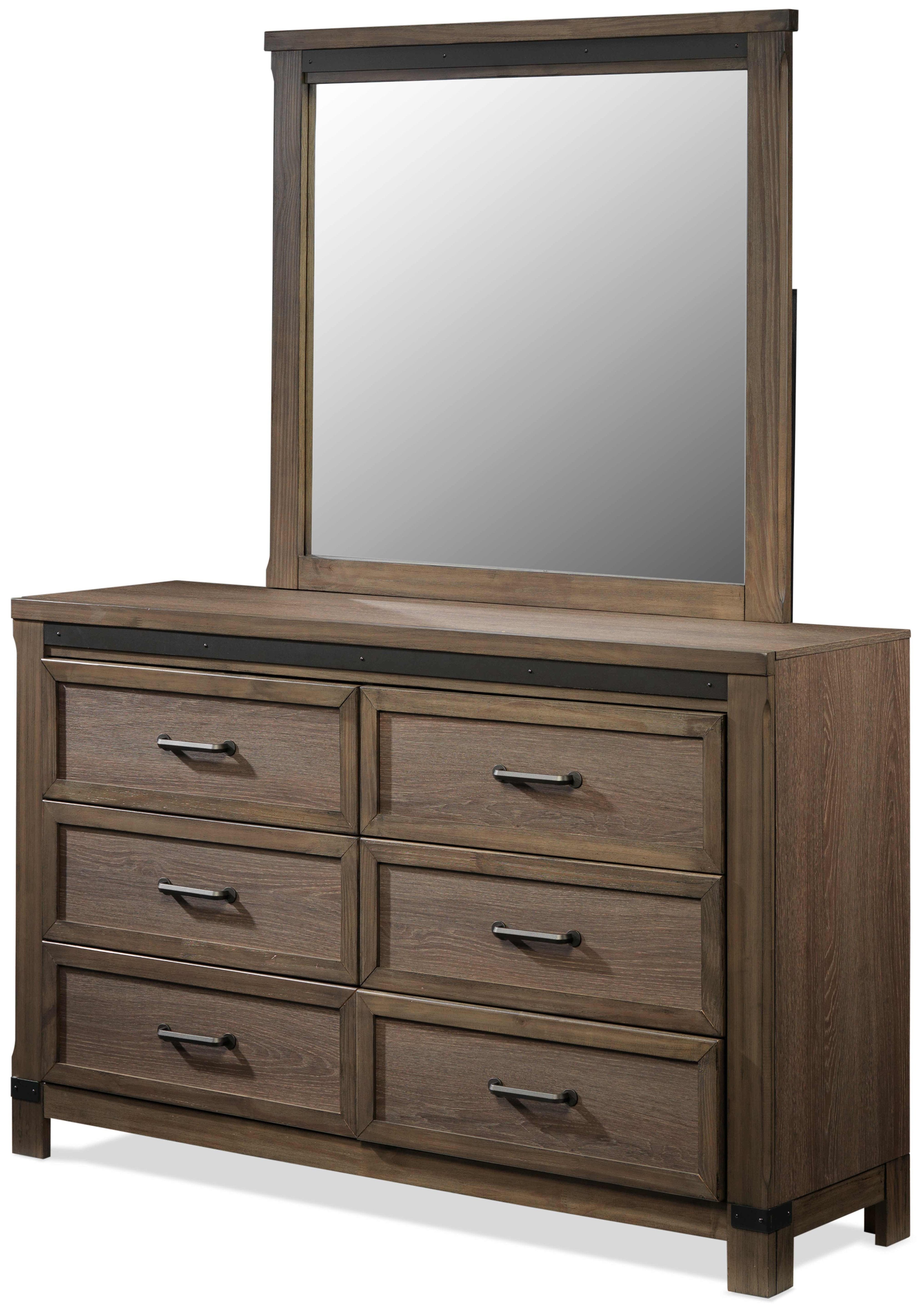 Rossco 6-Piece King Storage Bedroom Package - Rustic Oak