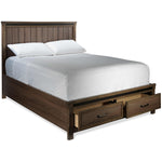Rossco 3-Piece King Storage Bed - Rustic Oak