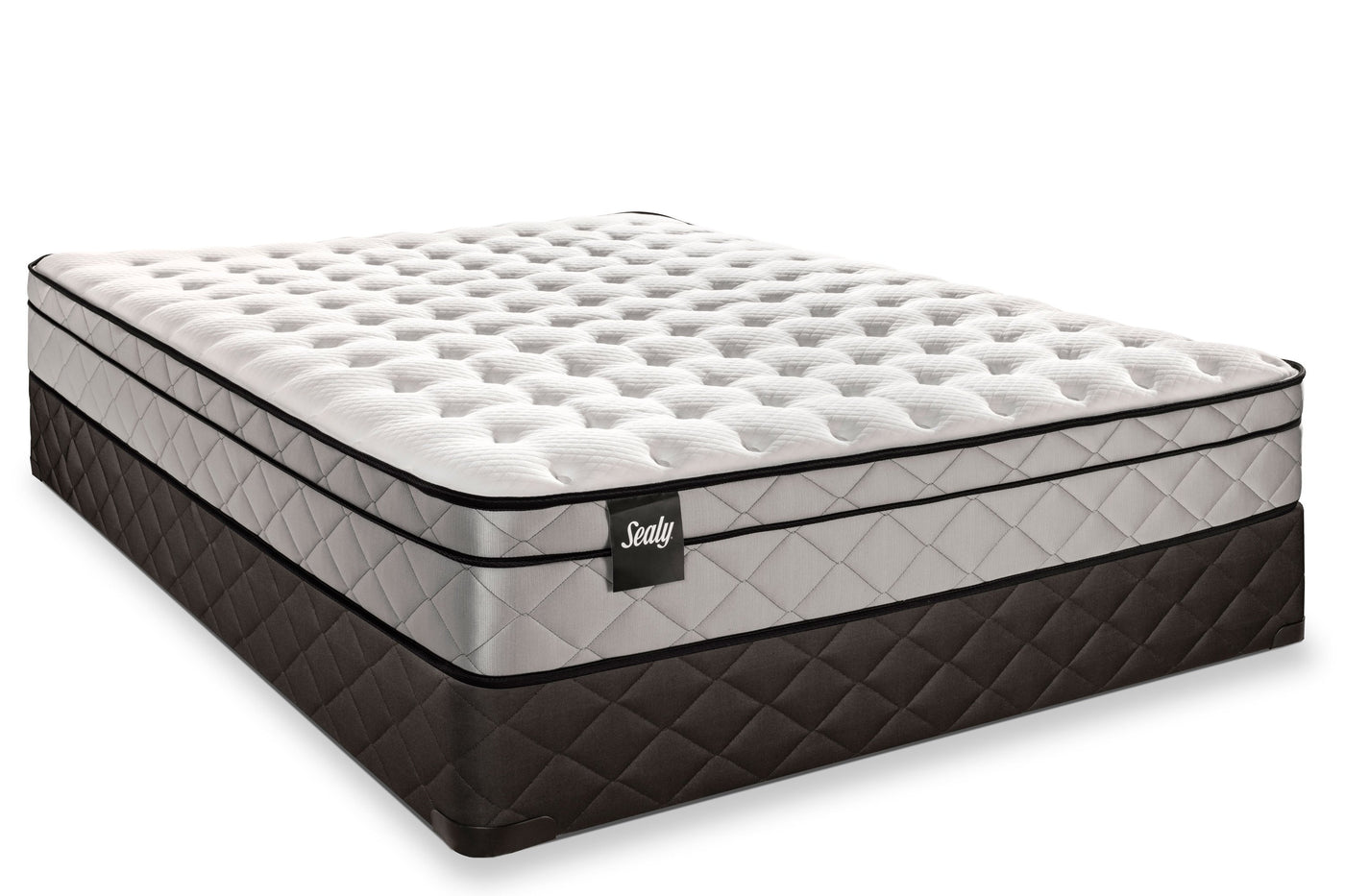 Sealy Shimmery Cushion Firm Twin Mattress and Boxspring Set