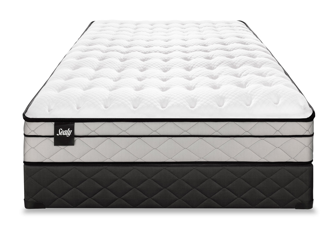 Sealy Shimmery Cushion Firm Twin Mattress and Boxspring Set
