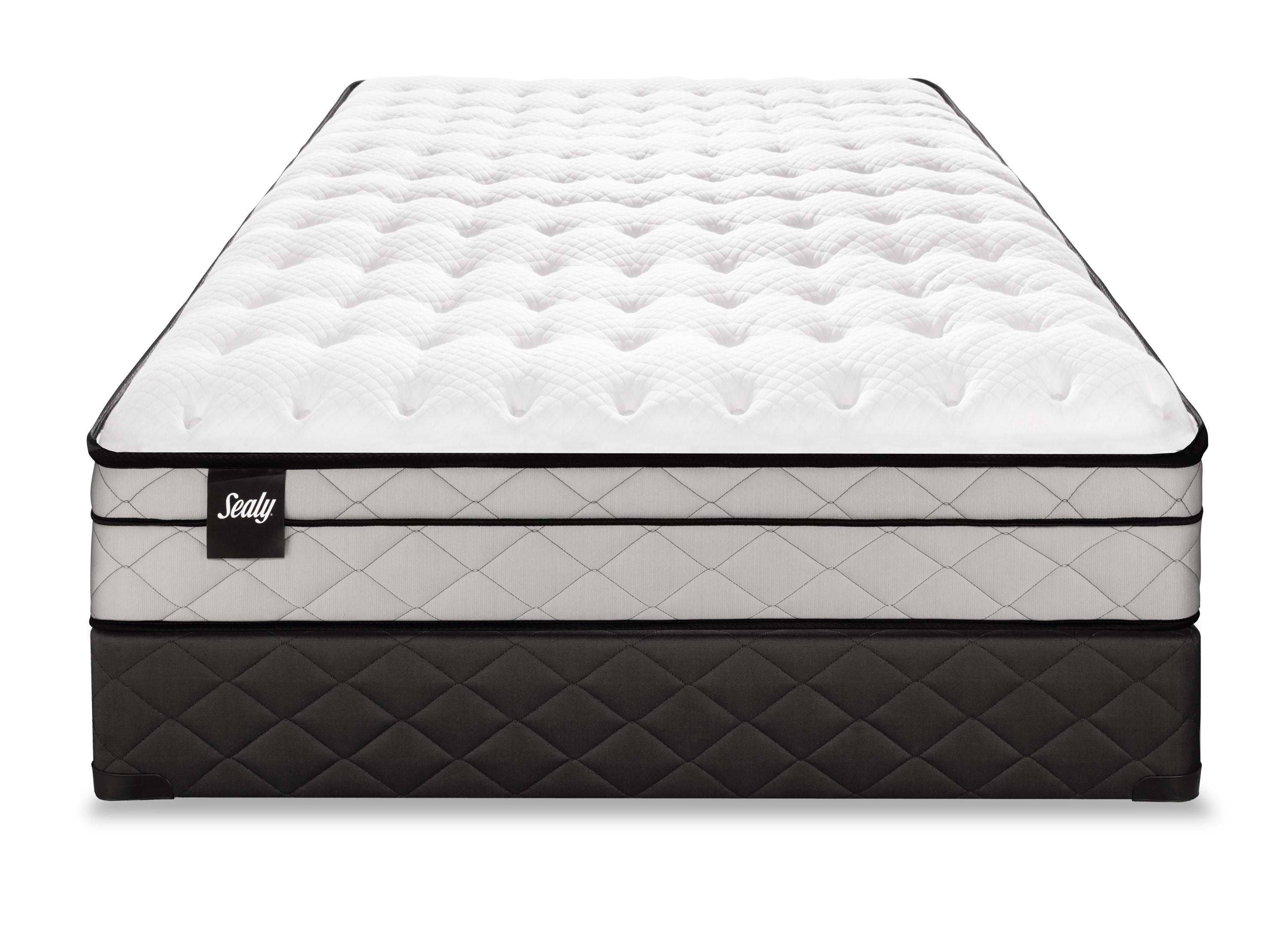 Sealy Shimmery Cushion Firm Twin Mattress and Boxspring Set